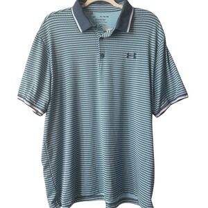 Under Armour Playoff Polo Houndstooth‎ Golf Athletic Shirt XL